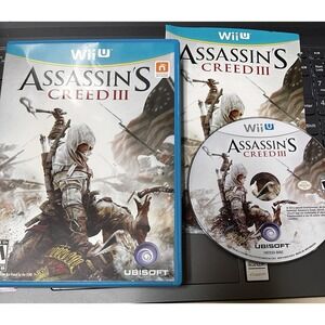 Assassins Creed III Nintendo Wii U Ubisoft Action‎ Game with Manual